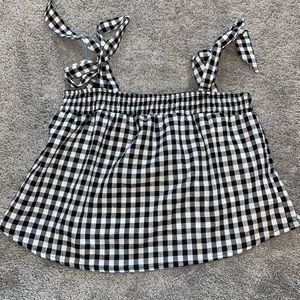 Gingham Tanktop with Tie Sleeves — Shein — size XL